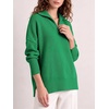 image:imageANRABESS Womens Oversized Quarter Zip Pullover SweatersGreen