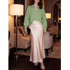 image:imageANRABESS Womens Oversized Quarter Zip Pullover SweatersLight Green
