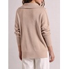 image:imageANRABESS Womens Oversized Quarter Zip Pullover SweatersPink