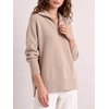 image:imageANRABESS Womens Oversized Quarter Zip Pullover SweatersPink