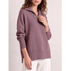 image:imageANRABESS Womens Oversized Quarter Zip Pullover SweatersPurple
