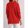image:imageANRABESS Womens Oversized Quarter Zip Pullover SweatersRed