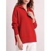 image:imageANRABESS Womens Oversized Quarter Zip Pullover SweatersRed
