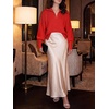image:imageANRABESS Womens Oversized Quarter Zip Pullover SweatersRed