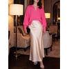 image:imageANRABESS Womens Oversized Quarter Zip Pullover SweatersRose