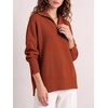 image:imageANRABESS Womens Oversized Quarter Zip Pullover SweatersRust