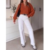 image:imageANRABESS Womens Oversized Quarter Zip Pullover SweatersRust