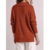 image:imageANRABESS Womens Oversized Quarter Zip Pullover SweatersRust