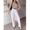 image:imageANRABESS Womens Oversized Quarter Zip Pullover SweatersSand