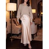 image:imageANRABESS Womens Oversized Quarter Zip Pullover SweatersSand