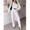 image:imageANRABESS Womens Oversized Quarter Zip Pullover SweatersWhite