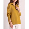 image:imageANRABESS Womens Oversized Quarter Zip Pullover SweatersYellow