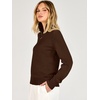 image:imageANRABESS Womens Quarter Zip Fall Lightweight SweatersCoffee
