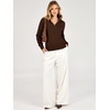 image:imageANRABESS Womens Quarter Zip Fall Lightweight SweatersCoffee