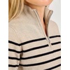 image:imageANRABESS Womens Quarter Zip Fall Lightweight SweatersStriped Black Almond