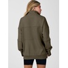 image:imageANRABESS Womens Quarter Zip Pullover Oversized Color Block SweatshirtsCoffee