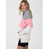 image:imageANRABESS Womens Quarter Zip Pullover Oversized Color Block SweatshirtsGrey Pink White