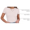 image:imageANRABESS Womens Ribbed Short Sleeve Tops Basic Tee ShirtsBeige