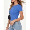 image:imageANRABESS Womens Ribbed Short Sleeve Tops Basic Tee ShirtsBlue
