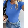 image:imageANRABESS Womens Ribbed Short Sleeve Tops Basic Tee ShirtsBlue