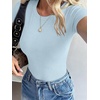 image:imageANRABESS Womens Ribbed Short Sleeve Tops Basic Tee ShirtsSky