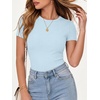 image:imageANRABESS Womens Ribbed Short Sleeve Tops Basic Tee ShirtsSky