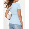 image:imageANRABESS Womens Ribbed Short Sleeve Tops Basic Tee ShirtsSky