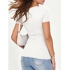 image:imageANRABESS Womens Ribbed Short Sleeve Tops Basic Tee ShirtsWhite