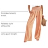 image:imageANRABESS Womens Striped Gingham Wide Leg Palazzo Pants with PocketsOrange White Plaid