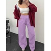 image:imageANRABESS Womens Striped Gingham Wide Leg Palazzo Pants with PocketsPurple White Plaid