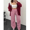 image:imageANRABESS Womens Striped Gingham Wide Leg Palazzo Pants with PocketsRed White Plaid