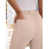 image:imageANRABESS Womens Summer Wide Leg Lightweight Flowy PantsApricot