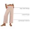 image:imageANRABESS Womens Summer Wide Leg Lightweight Flowy PantsApricot