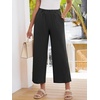 image:imageANRABESS Womens Summer Wide Leg Lightweight Flowy PantsBlack
