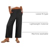 image:imageANRABESS Womens Summer Wide Leg Lightweight Flowy PantsBlack