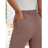 image:imageANRABESS Womens Summer Wide Leg Lightweight Flowy PantsBrown