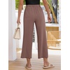 image:imageANRABESS Womens Summer Wide Leg Lightweight Flowy PantsBrown