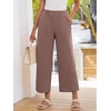 image:imageANRABESS Womens Summer Wide Leg Lightweight Flowy PantsBrown