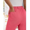image:imageANRABESS Womens Summer Wide Leg Lightweight Flowy PantsCoral