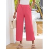 image:imageANRABESS Womens Summer Wide Leg Lightweight Flowy PantsCoral