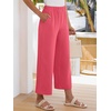 image:imageANRABESS Womens Summer Wide Leg Lightweight Flowy PantsCoral