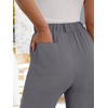 image:imageANRABESS Womens Summer Wide Leg Lightweight Flowy PantsDark Gray