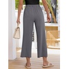 image:imageANRABESS Womens Summer Wide Leg Lightweight Flowy PantsDark Gray