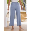 image:imageANRABESS Womens Summer Wide Leg Lightweight Flowy PantsGrey Blue