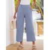 image:imageANRABESS Womens Summer Wide Leg Lightweight Flowy PantsGrey Blue