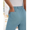 image:imageANRABESS Womens Summer Wide Leg Lightweight Flowy PantsLake