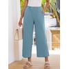 image:imageANRABESS Womens Summer Wide Leg Lightweight Flowy PantsLake