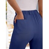 image:imageANRABESS Womens Summer Wide Leg Lightweight Flowy PantsNavy Blue