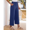 image:imageANRABESS Womens Summer Wide Leg Lightweight Flowy PantsNavy Blue