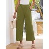 image:imageANRABESS Womens Summer Wide Leg Lightweight Flowy PantsOlive Green